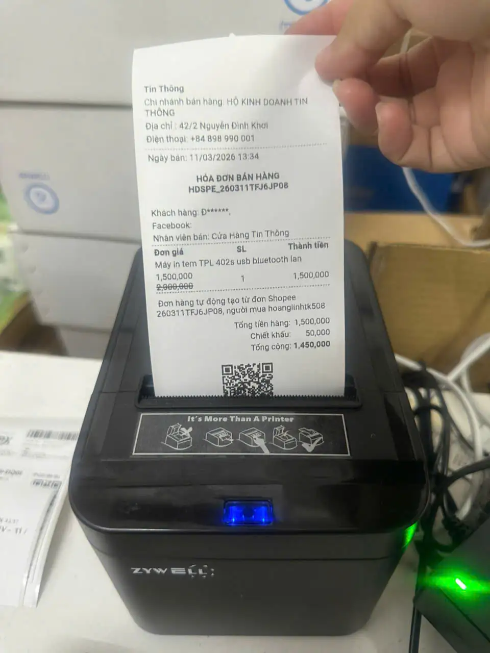 Máy In Hóa Đơn KiotViet Q822 USB LAN