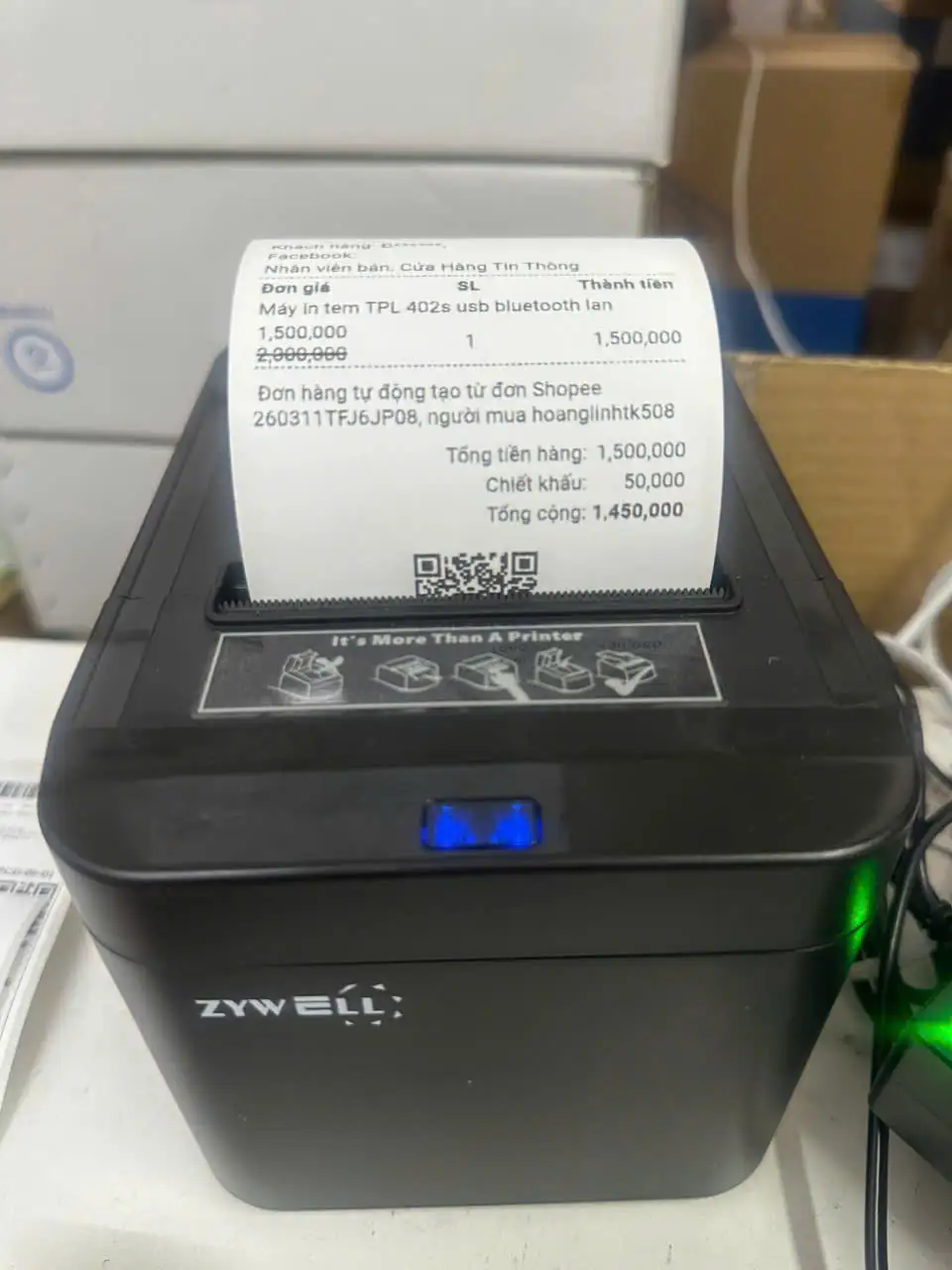 máy in hóa đơn USB LAN Máy In Hóa Đơn KiotViet Q822 USB LAN