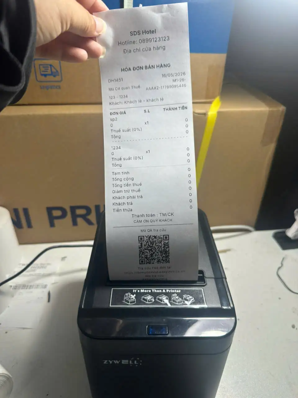 máy in bill K80 Máy In Hóa Đơn KiotViet Q822 USB LAN