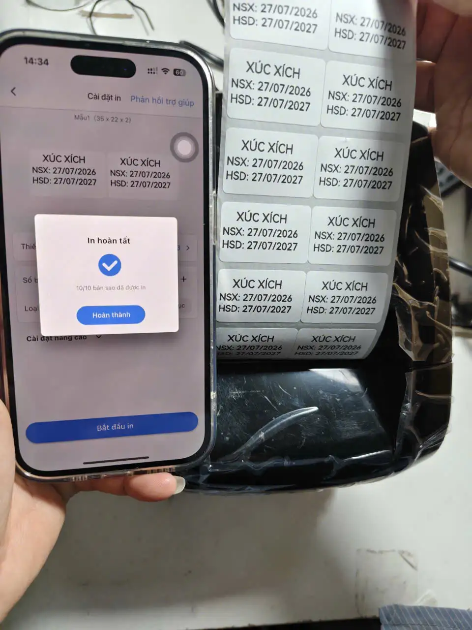 Máy In Hạn Sử Dụng In Tem Hạn Sử Dụng, Tem Date Xprinter XP-365B