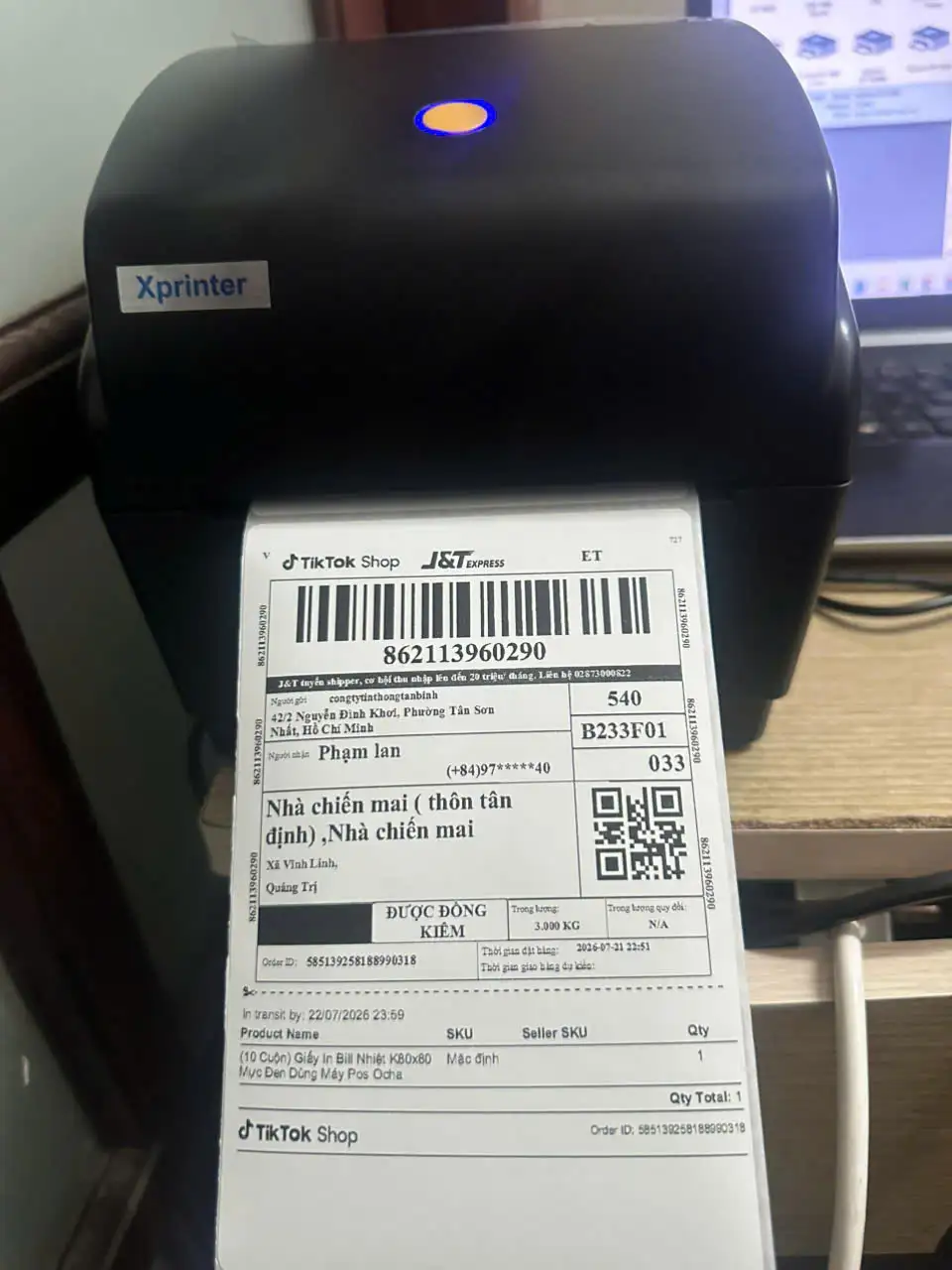 Máy In Đơn Hàng TikTok Shop Xprinter XP-428A