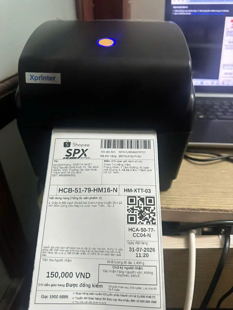 Máy In Đơn Hàng Shopee Xprinter XP-428A