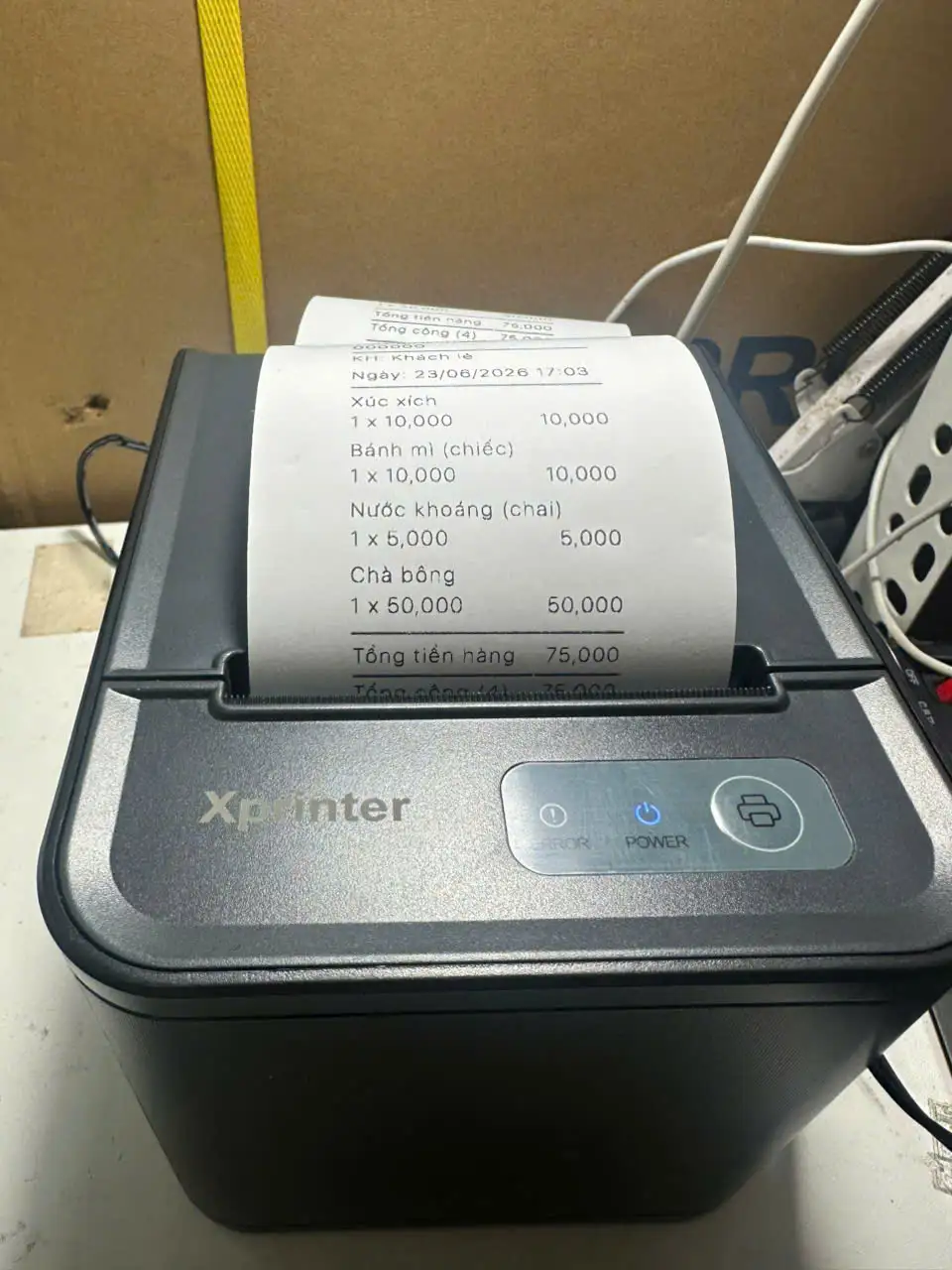 máy in knote k80 Máy In App Knote K80 Xprinter XP-80TS Cổng LAN