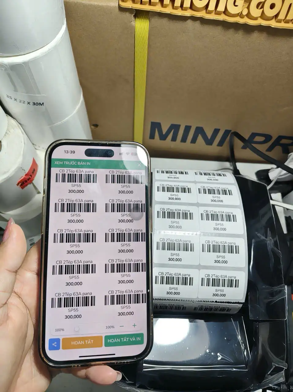 Máy in mã vạch Barcode - In tem Nhãn Bado Máy In Tem Nhãn Xprinter 365B Sử Dụng Phần Mềm Bado