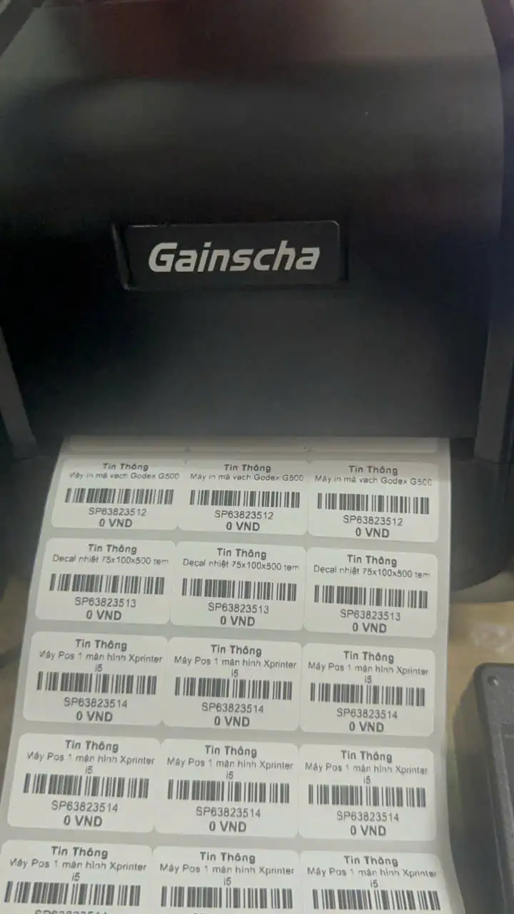 MÁY IN MÃ VẠCH GAINSCHA GA-2408T USB LAN MÁY IN MÃ VẠCH GAINSCHA GA-2408T USB LAN