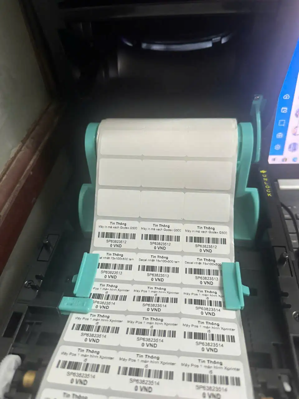 MÁY IN 3 TEM GAINSCHA GA-2408T MÁY IN MÃ VẠCH 3 TEM GAINSCHA GA-2408T