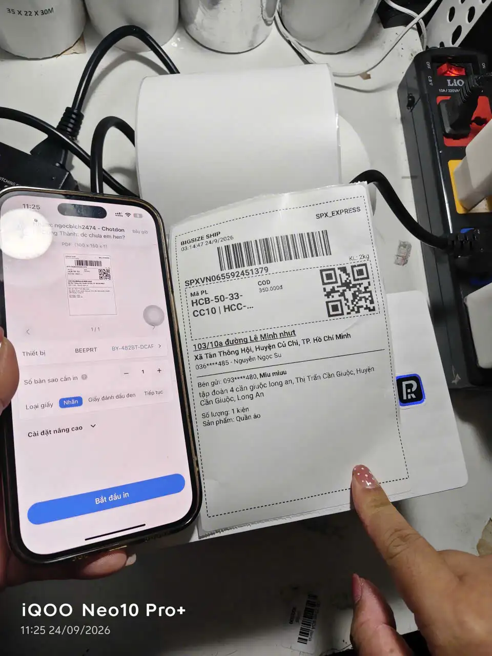 Máy in đơn hàng rhebar by 482bt MÁY IN TEM ĐƠN HÀNG A6 APP BIGSIZE SHIP TỪ ĐIỆN THOẠI BLUETOOTH 482BT
